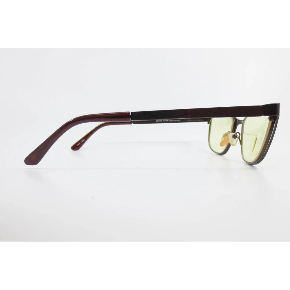 New Globe L5167-P Brown Cat Eye Eyeglasses Frames 55-18-140 Metal Women